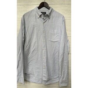 Bonobos Stretch Slim Fit Plaid Button Down Long Sleeve Shirt - Men's Lg